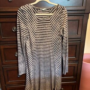 Love Riche Striped Top in Brown and Cream